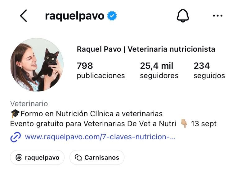 Instagram de Raquel Pavo